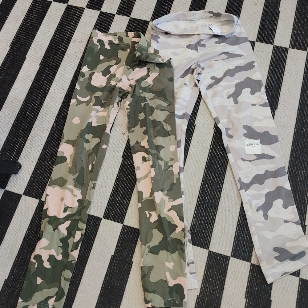 BRAND NEW GIRL'S ARMY PAIR LEGGINGS -  OLD NAVY